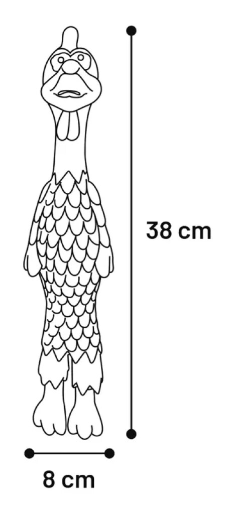 Latex Kip Oranje 38cm
