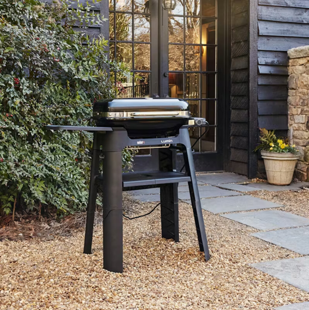 Barbecue électrique Lumin avec support, noir