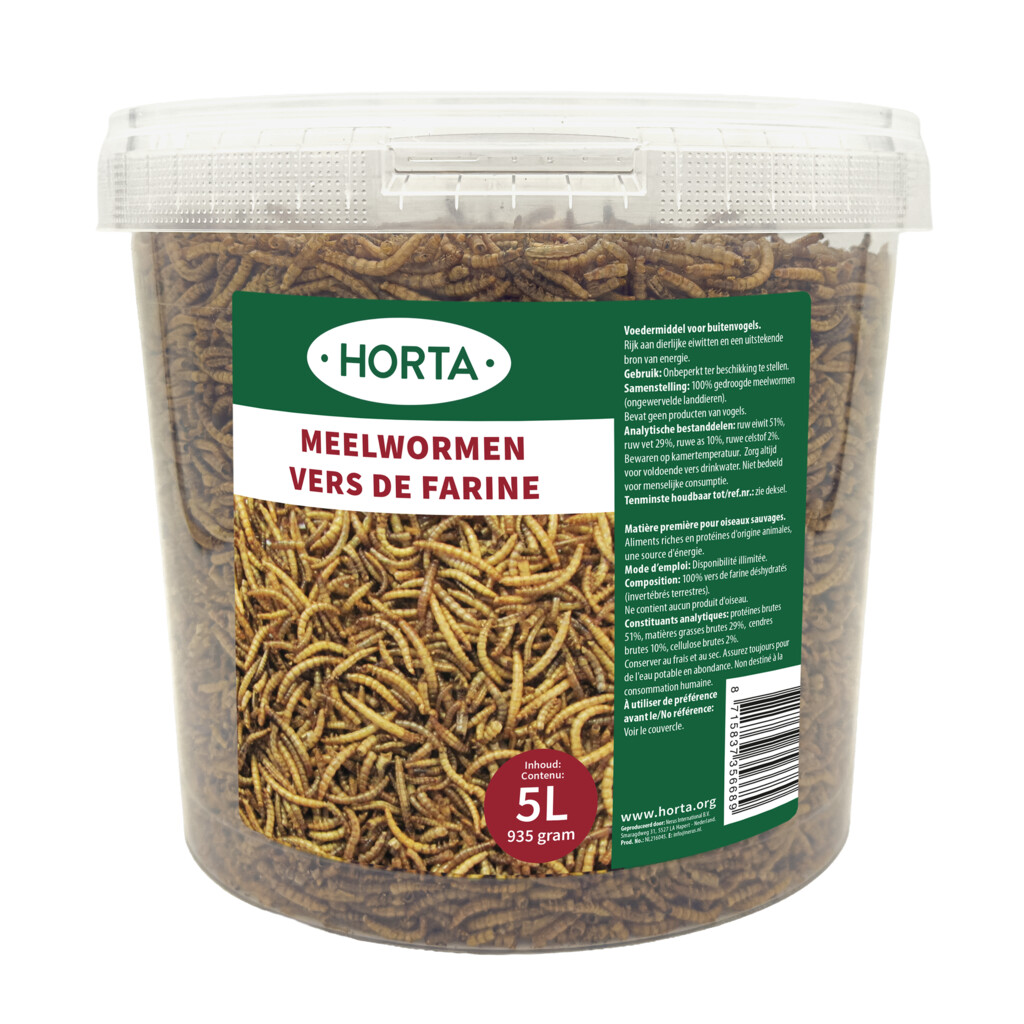 Meelwormen buitenvogels emmer rond 935gr/5L