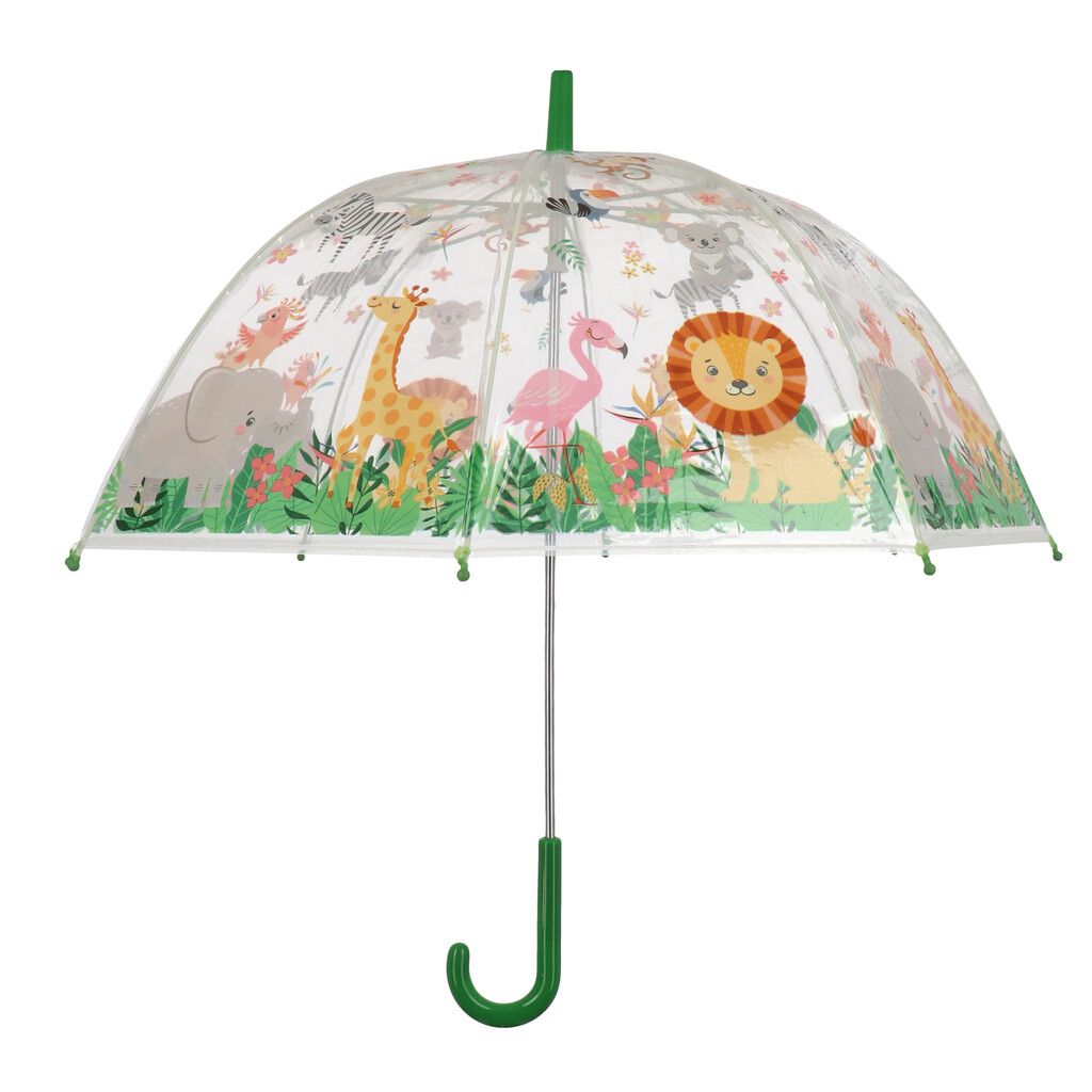 Parapluie enfant transparent jungle