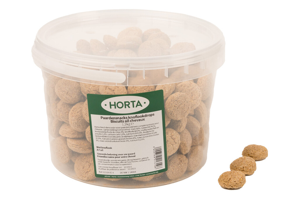 Paardensnacks knoflook drops 1,2 kg