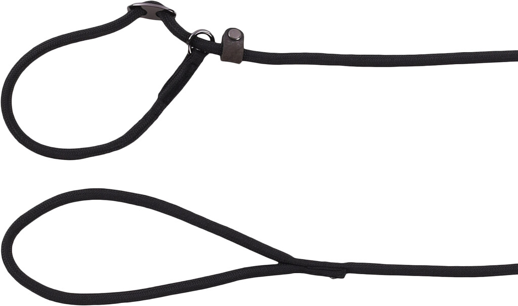 Anti-trek Looplijn Aiden Zwart 130cm 6mm Anti-trek Looplijn Aiden Zwart 130cm 6mm