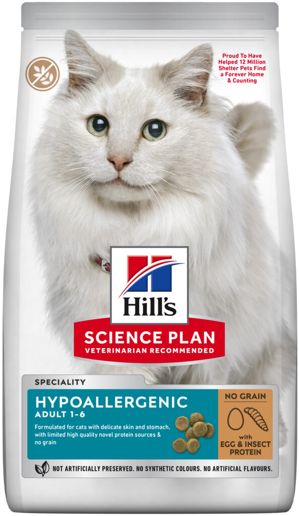 SP Hypoallergenic - Croquettes pour Chat Adulte à l'Oeuf et aux Protéines d'Insectes 1,5kg
