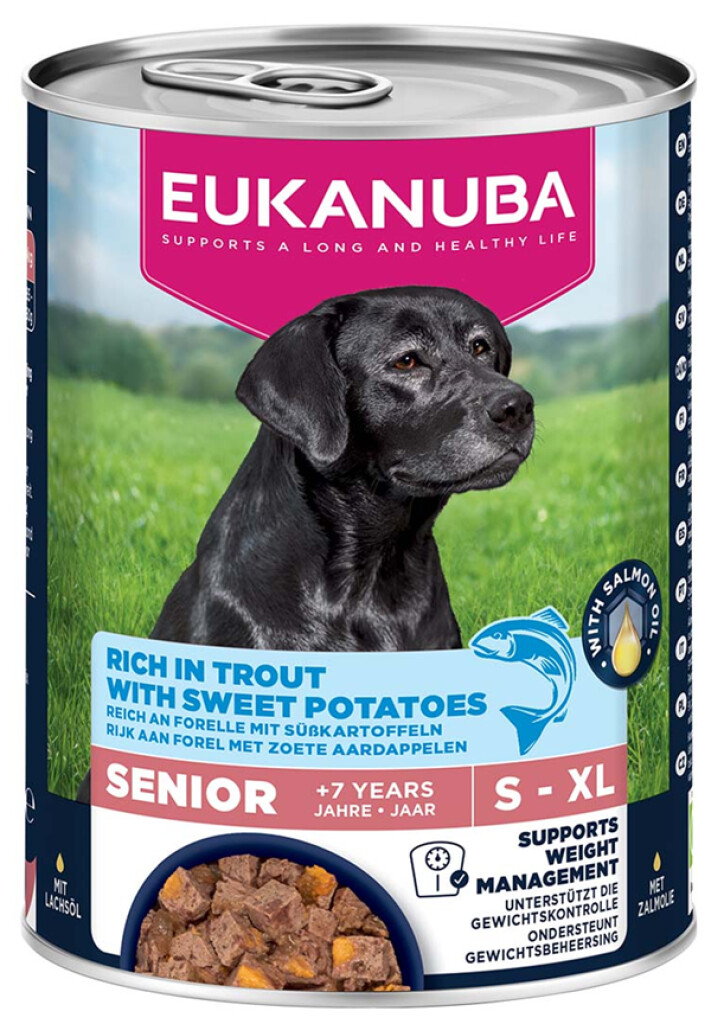 Dog wet food senior trout 400g