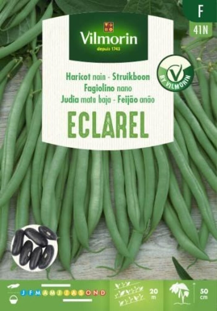 Haricot nain à filets sans fil Eclarel 100g Haricot nain à filets sans fil Eclarel 100g