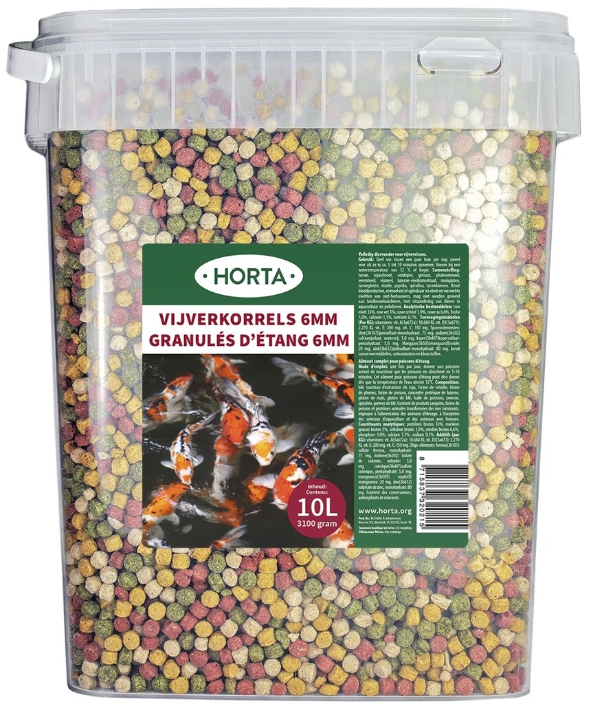 Vijverkorrels 10 liter 6mm/3370g Vijverkorrels 10 liter 6mm/3370g