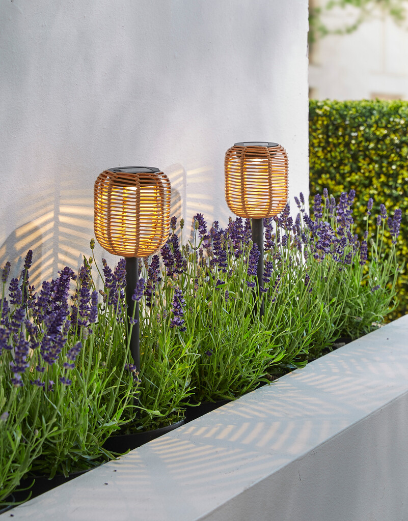 Solar Steeklamp Rattan set 2 37LM Patio  