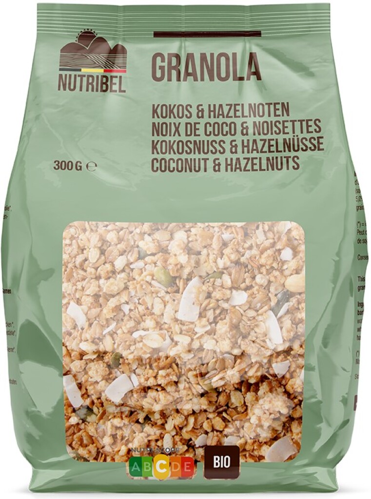 Granola kokos hazelnoot bio 300g Granola kokos hazelnoot bio 300g