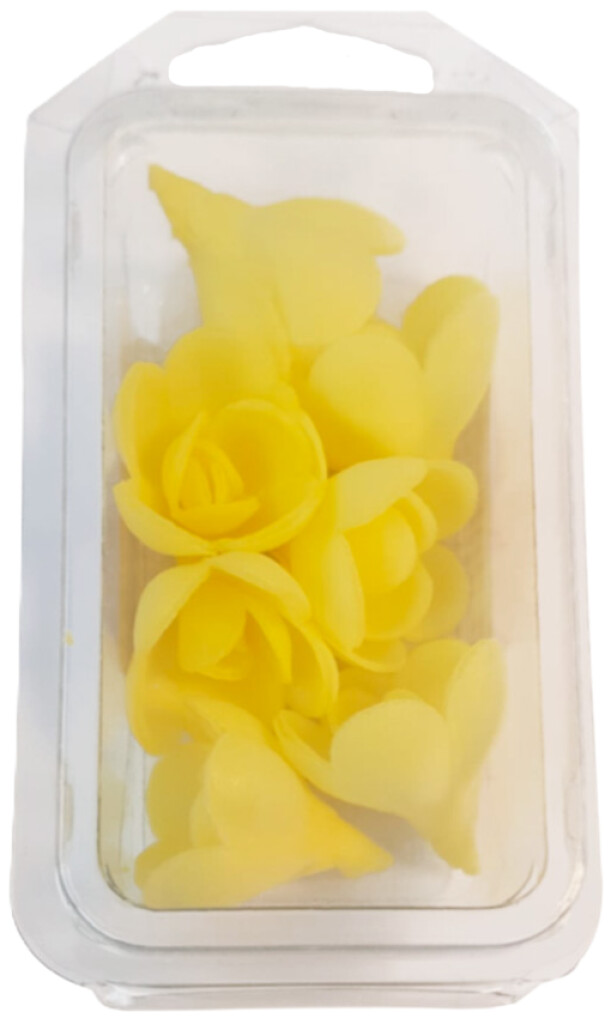 Roses en hostie jaune 7 pièces