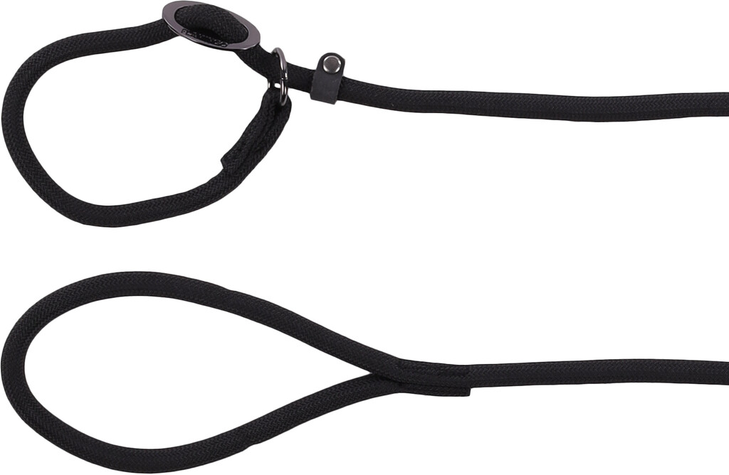 Anti-trek Looplijn Aiden Zwart 130cm 10mm