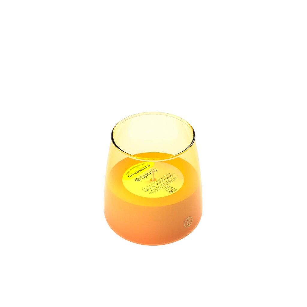 LushGlow Bougie Parfumée Jaune Vif 38h