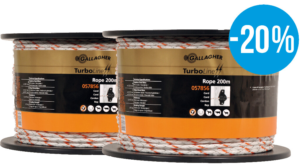 Duopack Turboline cord wit 2x200m