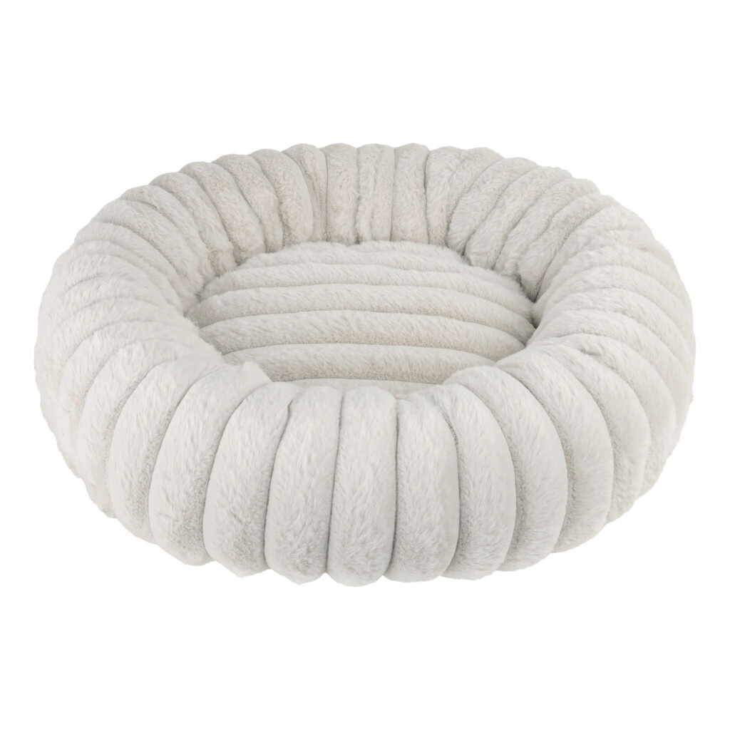 RIBBA - Panier pour chat à côtes souples - greige