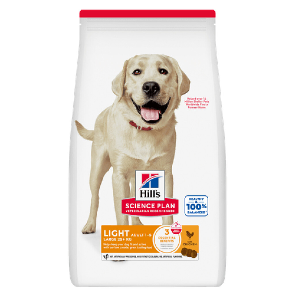 Science Plan Adult Light Large Breed Hondenvoer Kip 12kg