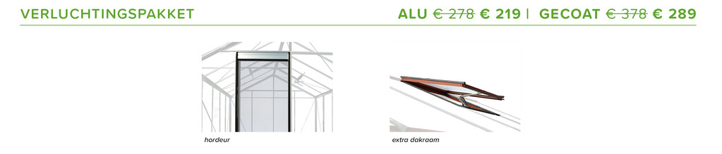 Verluchtingspakket ral 9005 Verluchtingspakket alu