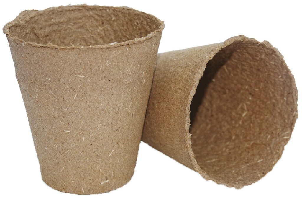 Turfpotjes rond 10 cm - 14 stuks Turfpotjes rond 8 cm - 18 stuks