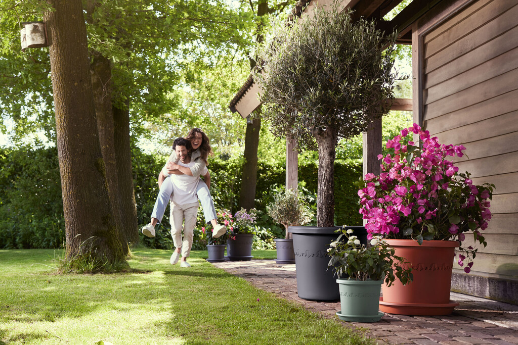 Bloempot Algarve Cilindro 48cm antraciet