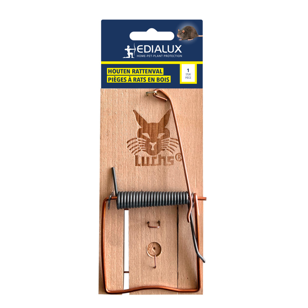 Rattenval hout 1 stuk