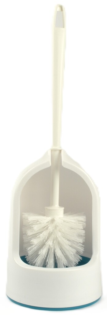 Brosse wc + support haut blanc