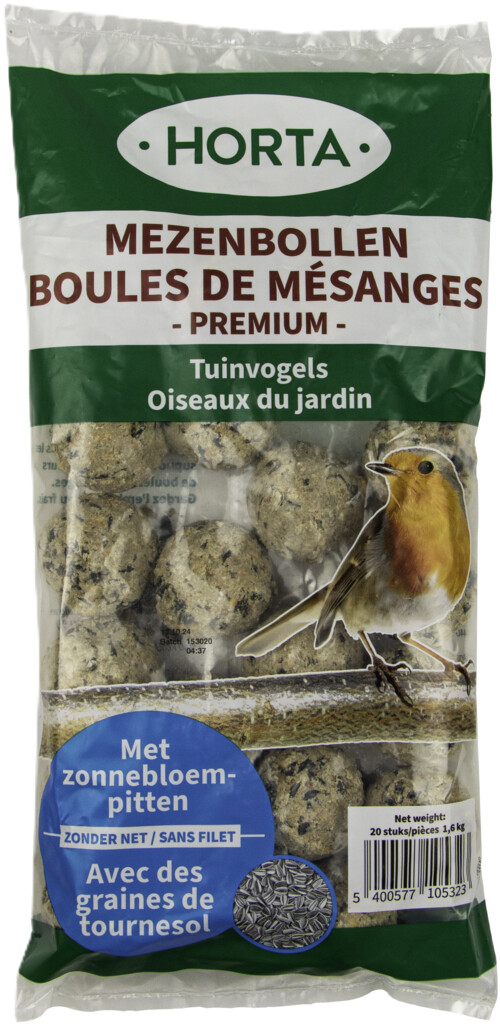 Boules de graisse avec des graines de tournesol 20 pièces