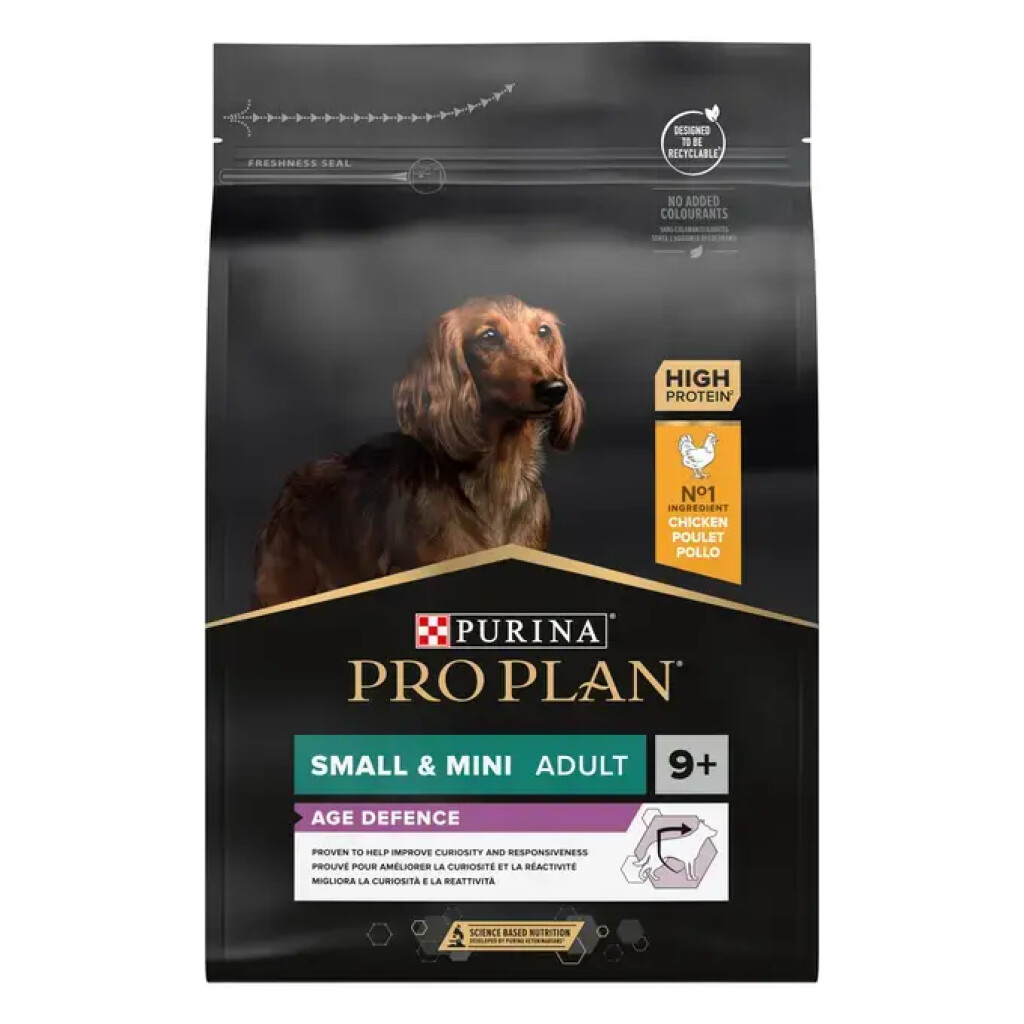 Age Defence Small & Mini Adult Dog 9+ Rijk aan Kip 3kg