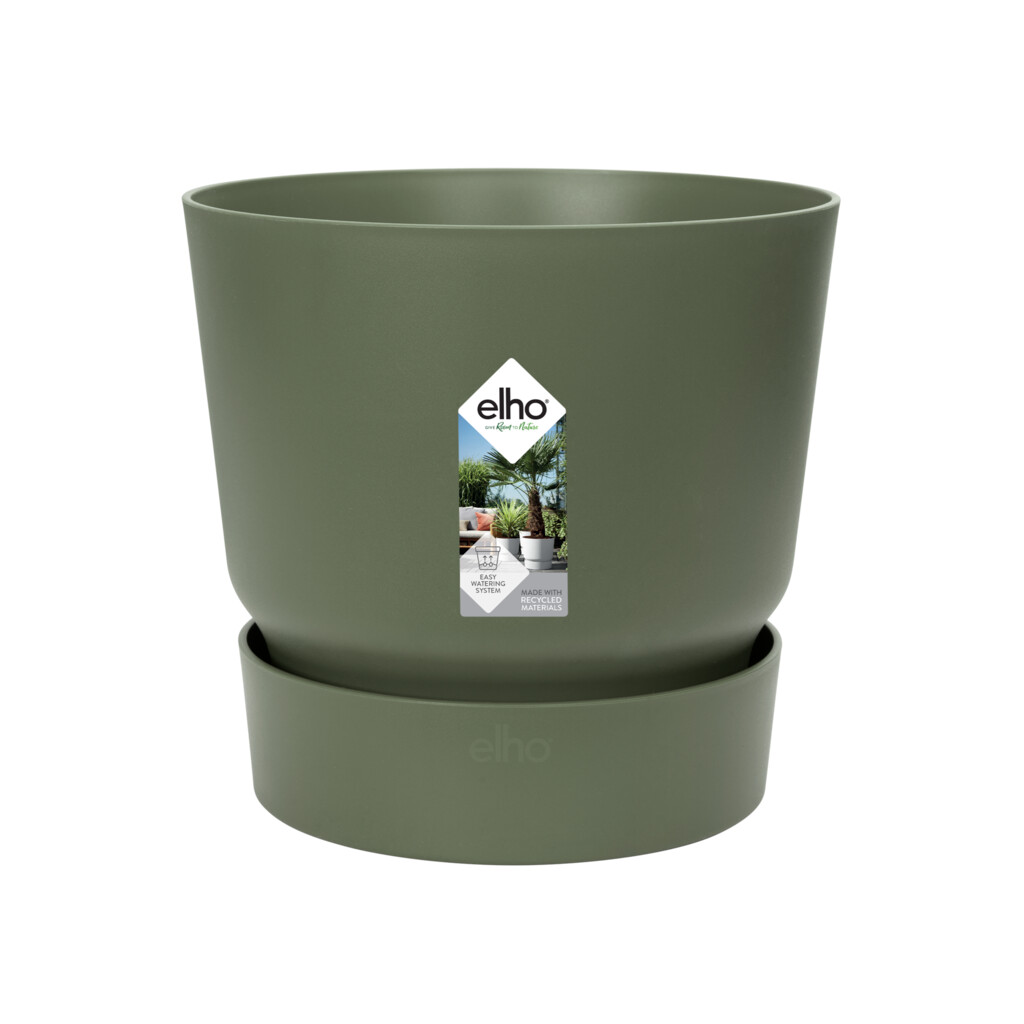 Pot de fleurs Greenville rond 30cm vert feuille Pot de fleurs Greenville rond 25cm vert feuille