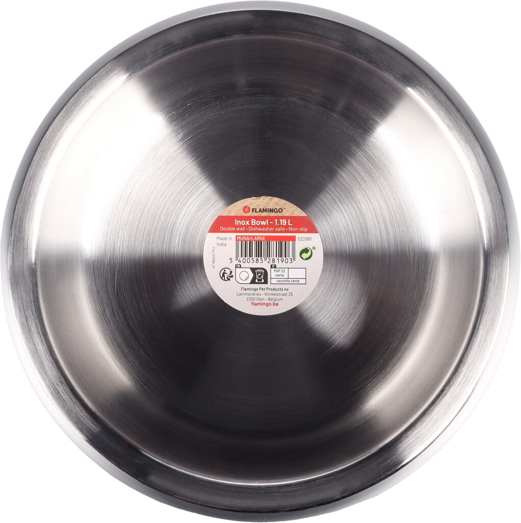 Gamelle pour la nourriture et l'eau Muna argent L Gamelle pour la nourriture et l'eau Muna argent L