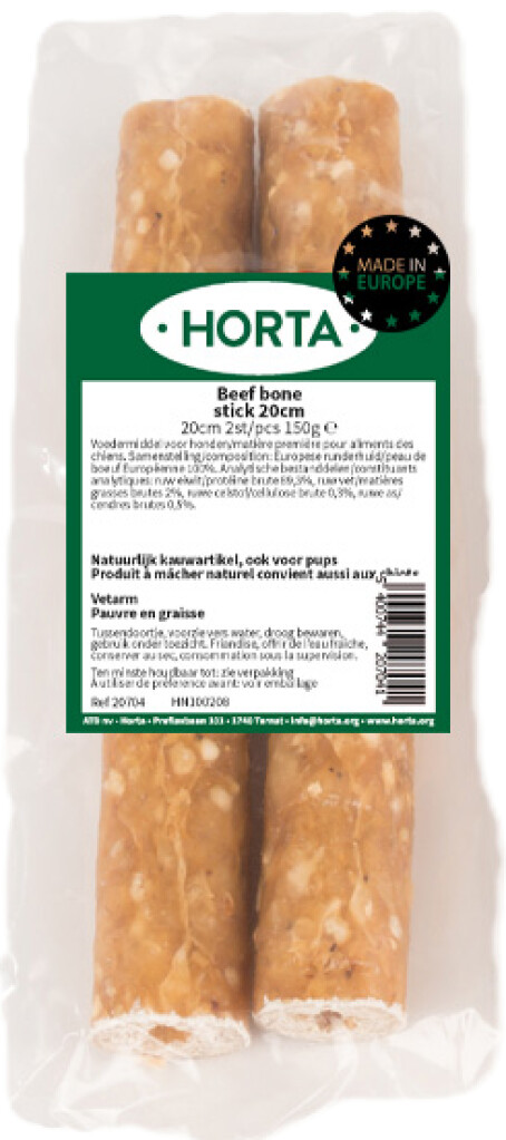 Beef bone stick 20cm 2 stuks