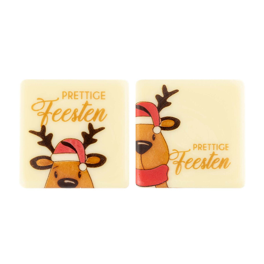 Plaatje Prettige Feesten eland 6 stuks