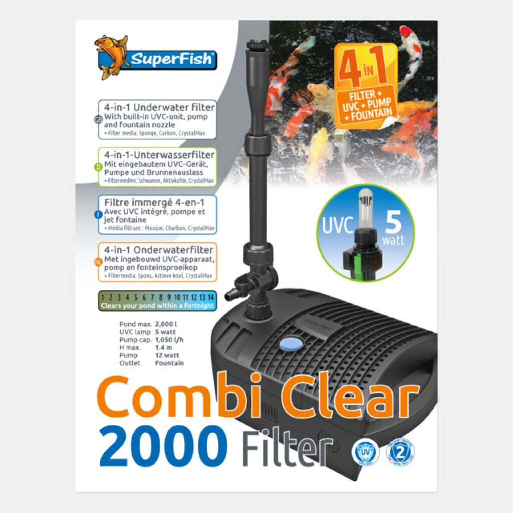 Combi Clear 2000-UVC5W-pomp 1000L