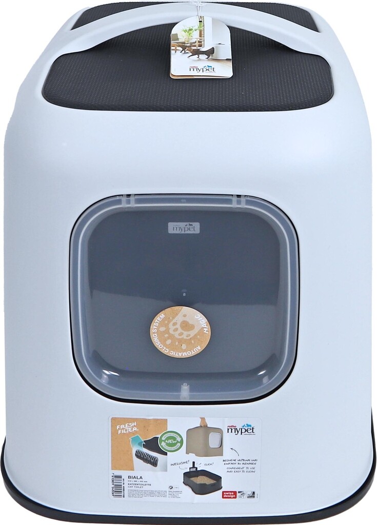 MyPet Biala 51 x 39.5 x 44.3 - Toilette pour chat - gui blanc
