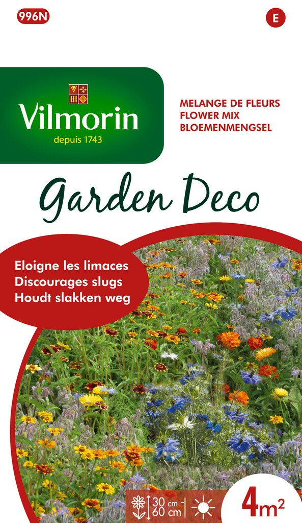 Garden deco bloemenmengsel Houdt slakken weg 4m² Garden deco bloemenmengsel Houdt slakken weg 4m²