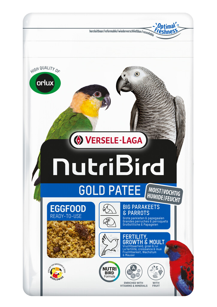 Gold Patee grote parkieten & papegaaien 1kg Gold Patee grote parkieten & papegaaien 1kg