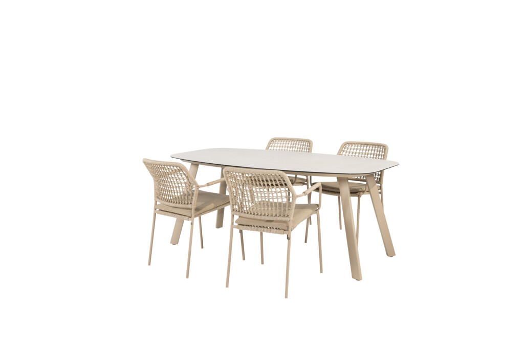 Table à manger Prado avec chaises de salle à manger Florence