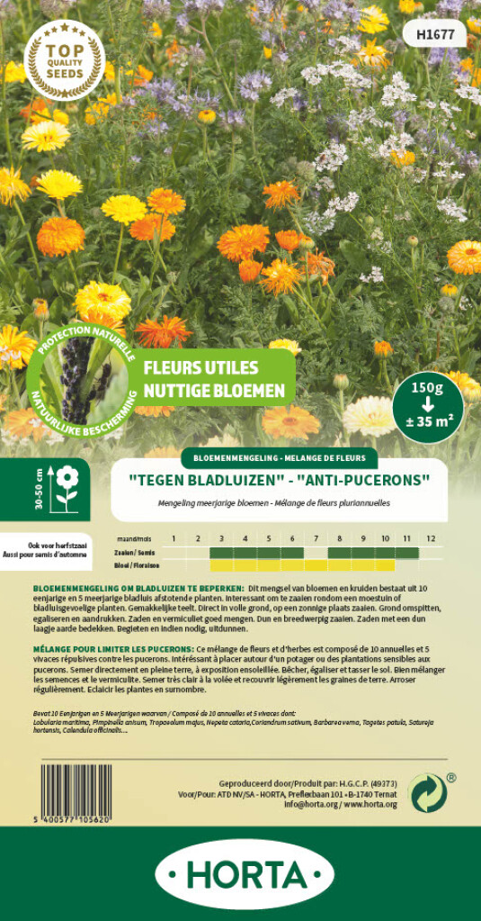 Meerjarige bloemen bladluizen beperken 35m²