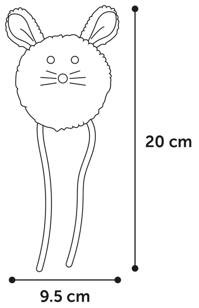 Suava souris 9,5x3,5x20cm assortiment