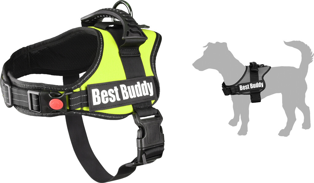 Harnas Best Buddy Pluto Neon Groen M Harnas Best Buddy Pluto Neon Groen M