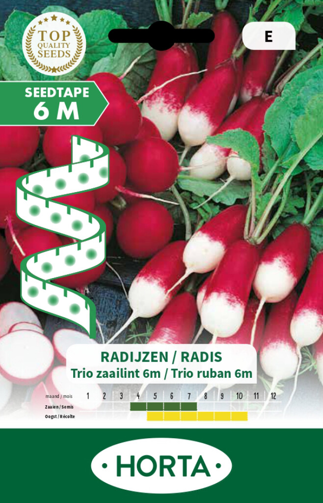 Radijs trio zaailint 6m (National, 18 Daagse & Ronde rode)
