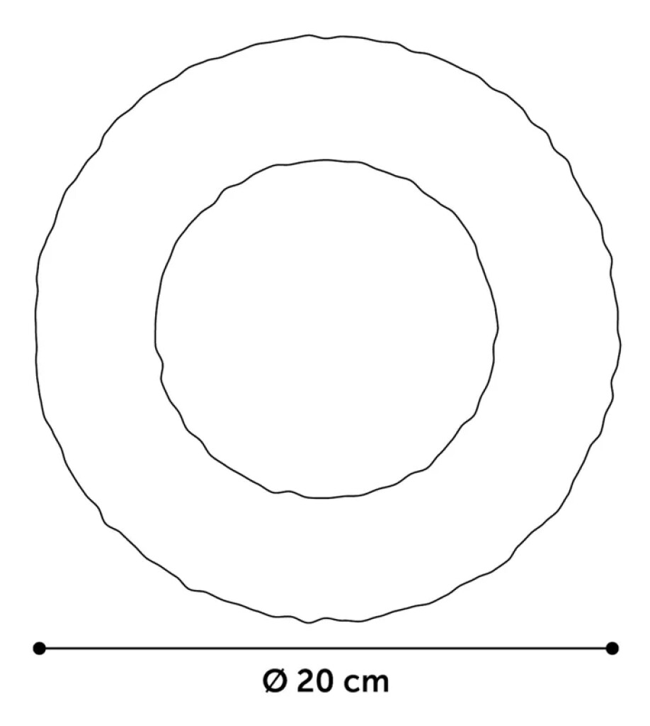 HS Vokas Touw Ring Rood/Zwart S 20cm