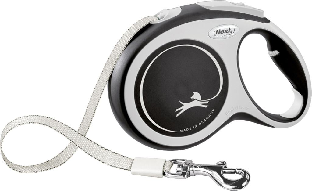 Laisse New Comfort Sangle Noir L 8 m