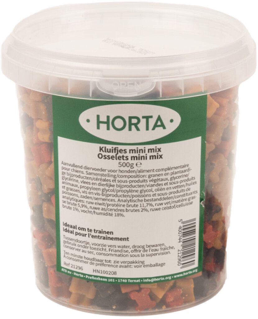 Kluifjes mini mix 500 gr (pot)