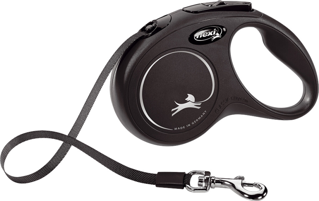 Classic Laisse Sangle Noir S 5 m