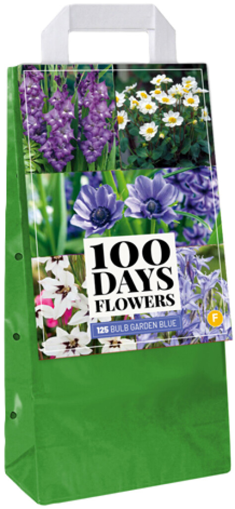 Draagtas 125 bloembollen 'bulb garden blue'