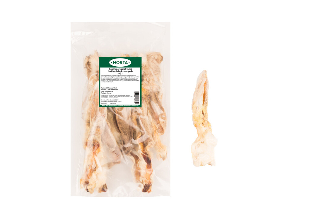 Oreilles de lapin avec poils 200 g