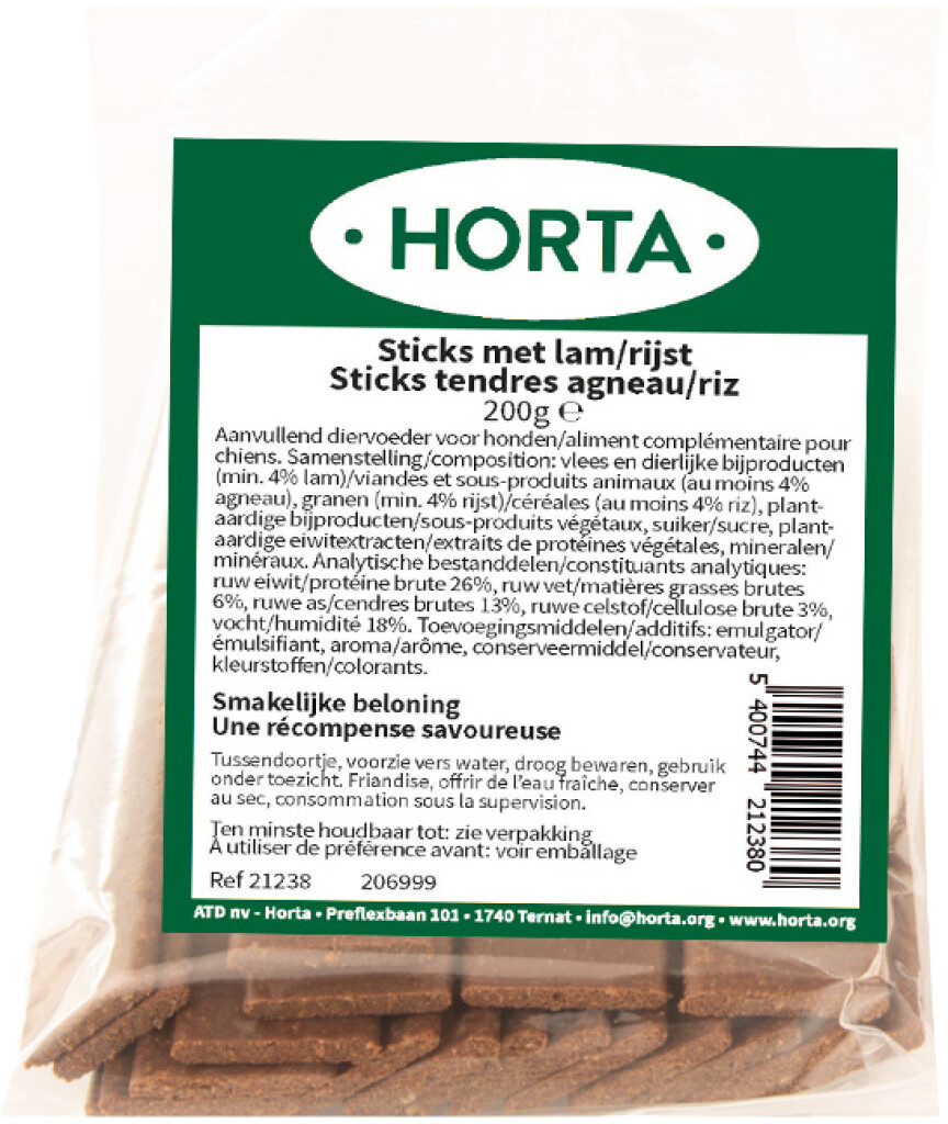 Sticks tendres 200 gr agneau et riz
