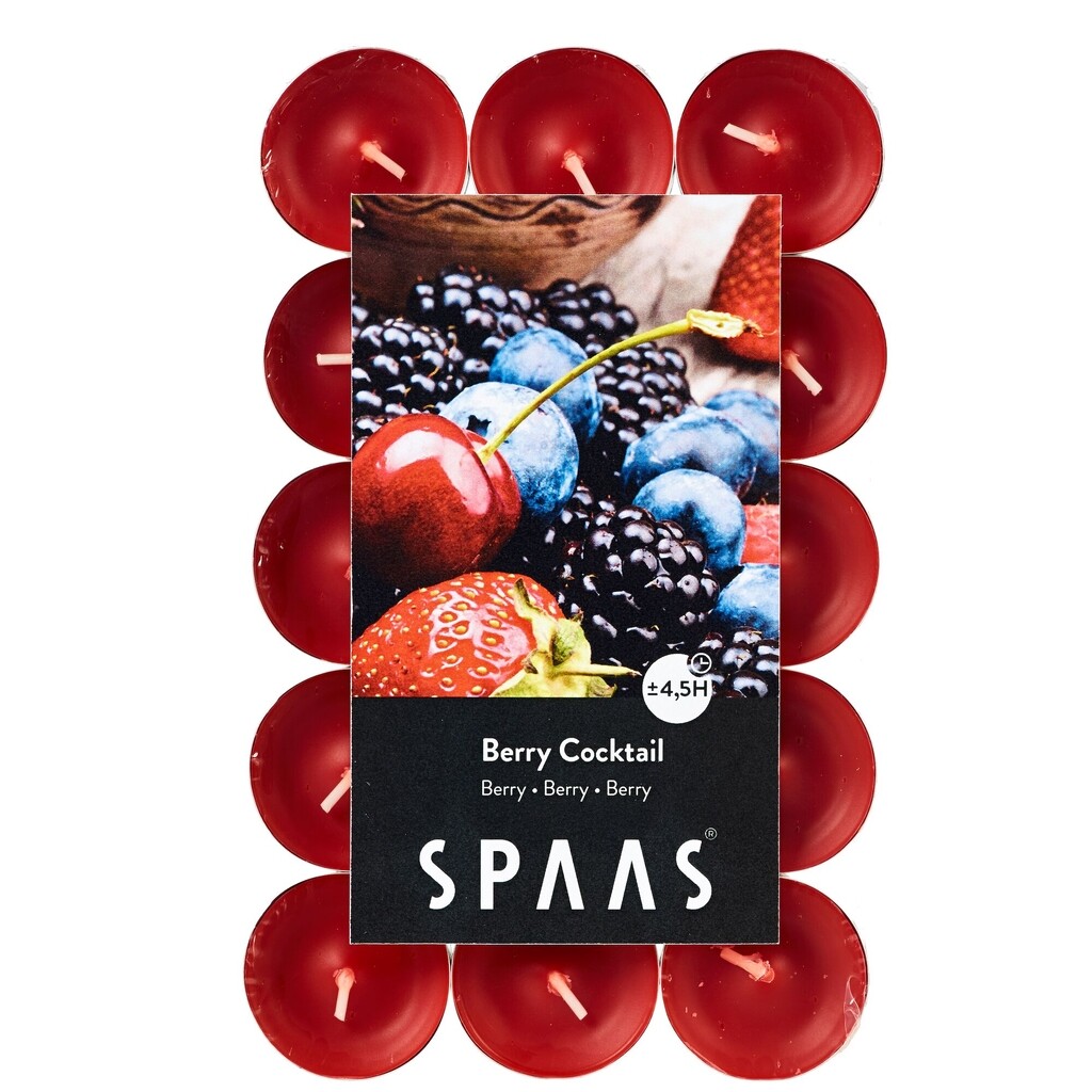 30 Bougies Chauffe-Plats SPAAS - Parfum Wild Orchid, 4.5h Brûlage