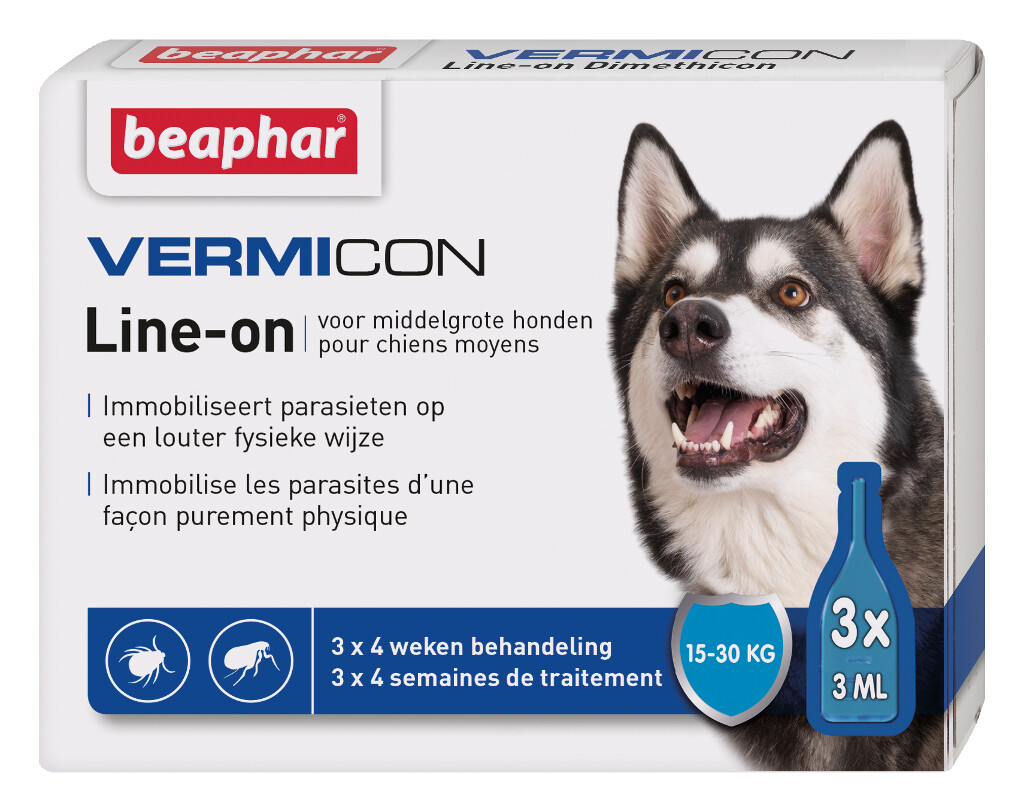Vermicon Line-On middelgrote hond 3x3ml