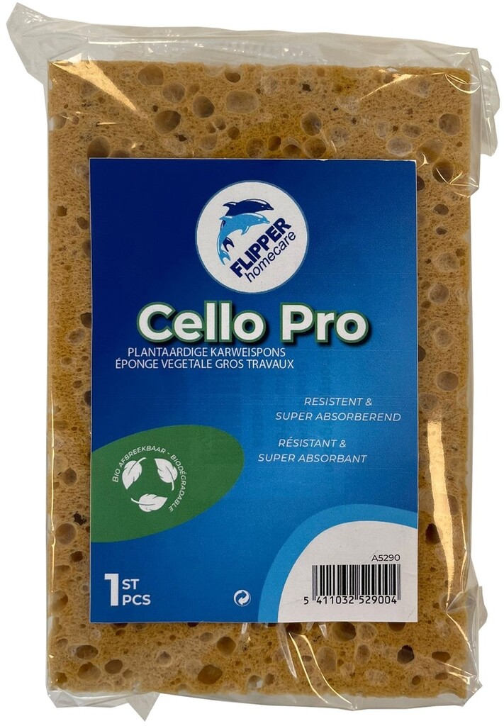 Flipper cello pro éponge vegetale gros travaux 10x14x6 cm bbm a5290