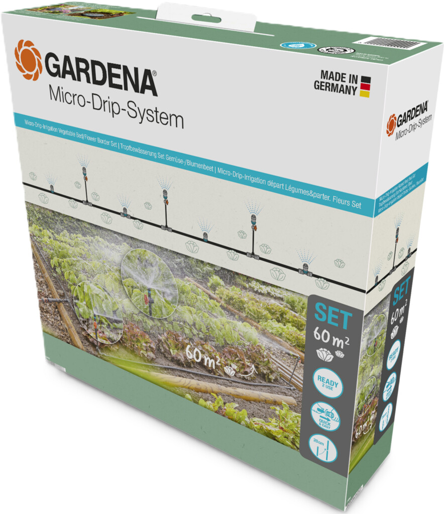 Micro-Drip-Bewatering moestuin/​bloembed