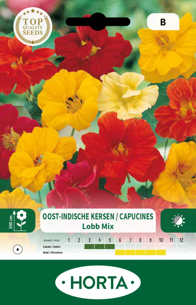 Tropaeolum (oost-indische kers) hoog De Lobb gemengd Tropaeolum (oost-indische kers) hoog De Lobb gemengd